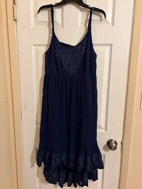 torrid Navy Blue High-Low Embroidered Sundress